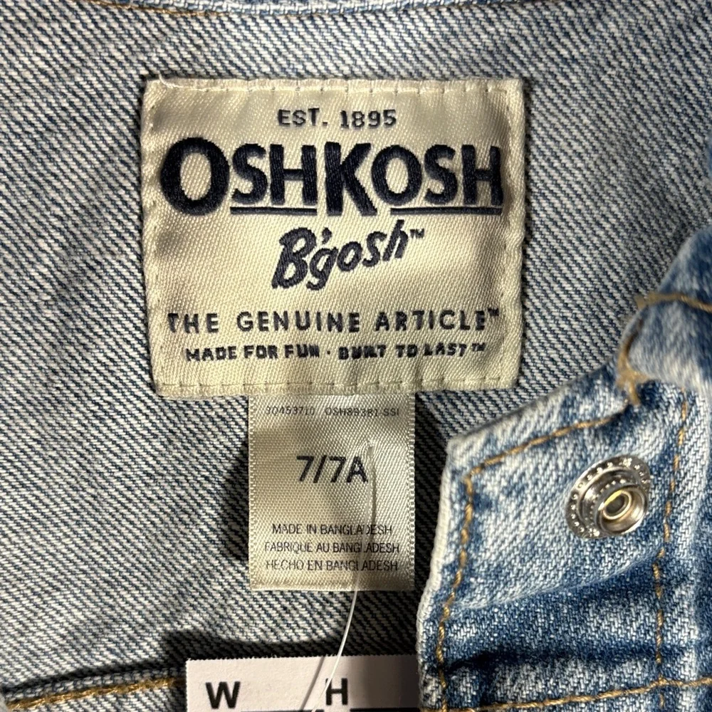 OshKosh B'gosh Light Blue Denim‎ 7/7a kids Jacket. Box S